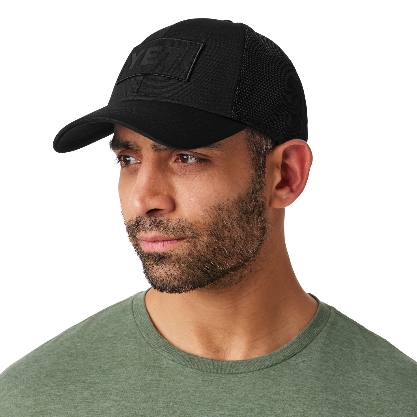 YETI Core Patch Trucker Hat Black on Black Black