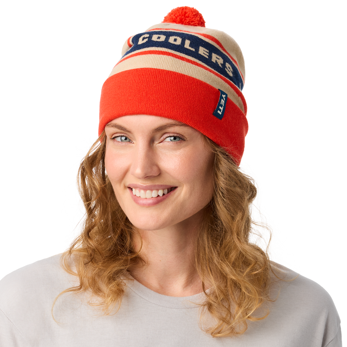 YETI YETI® POM Beanie White/Orange