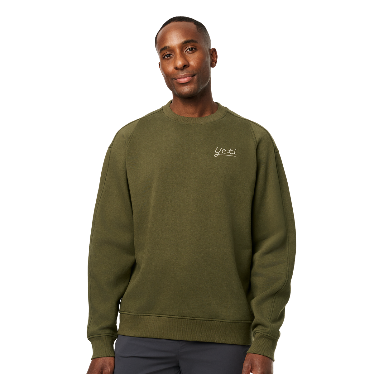 YETI Logo Script Fleece Crew Neck