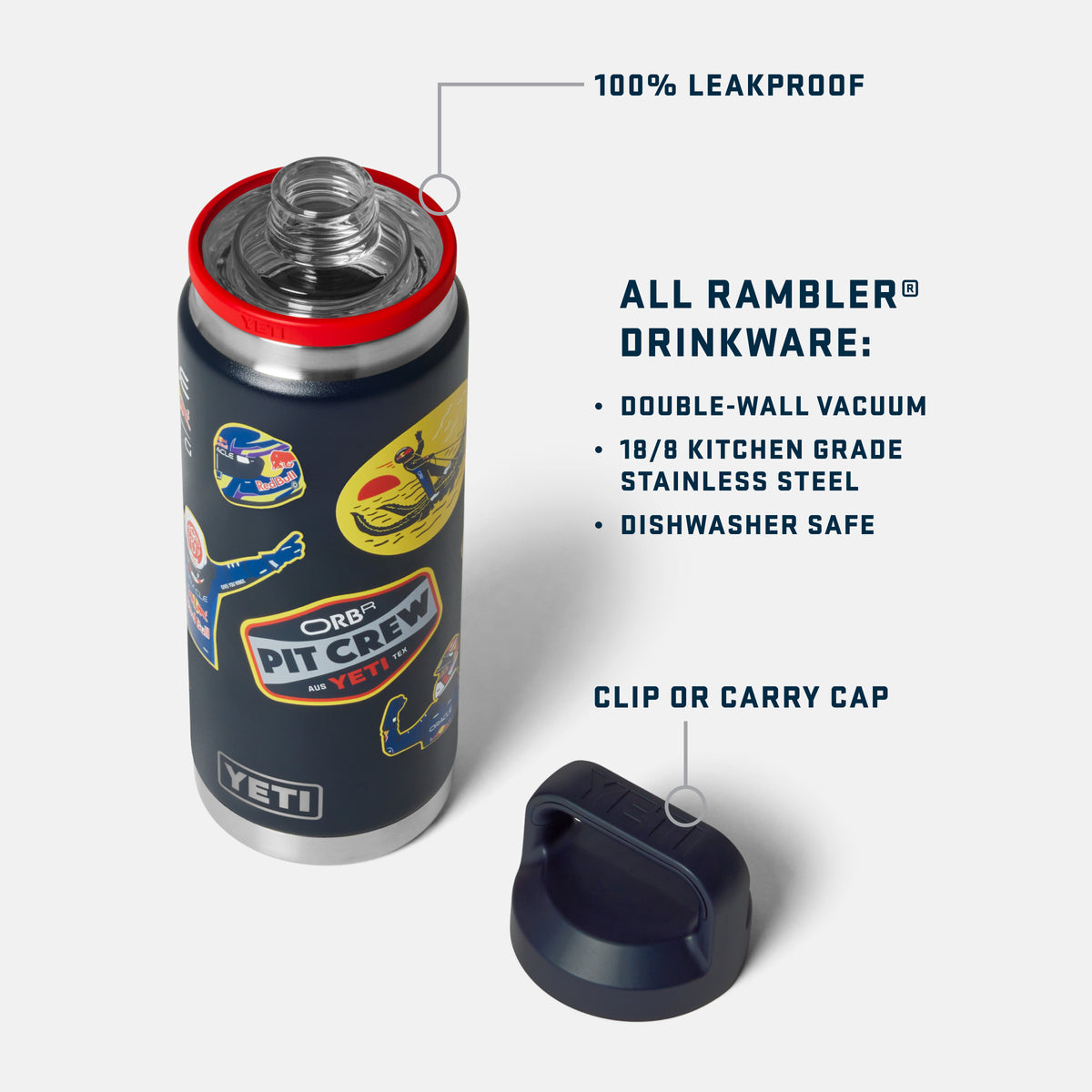 Rambler® 26 oz (769 ml) Bottle With Chug Cap Night Sky Navy