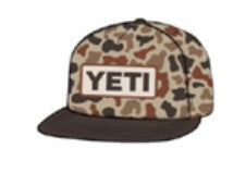 YETI® Wetlands Camo Logo Badge Mid Pro Flat Brim hat