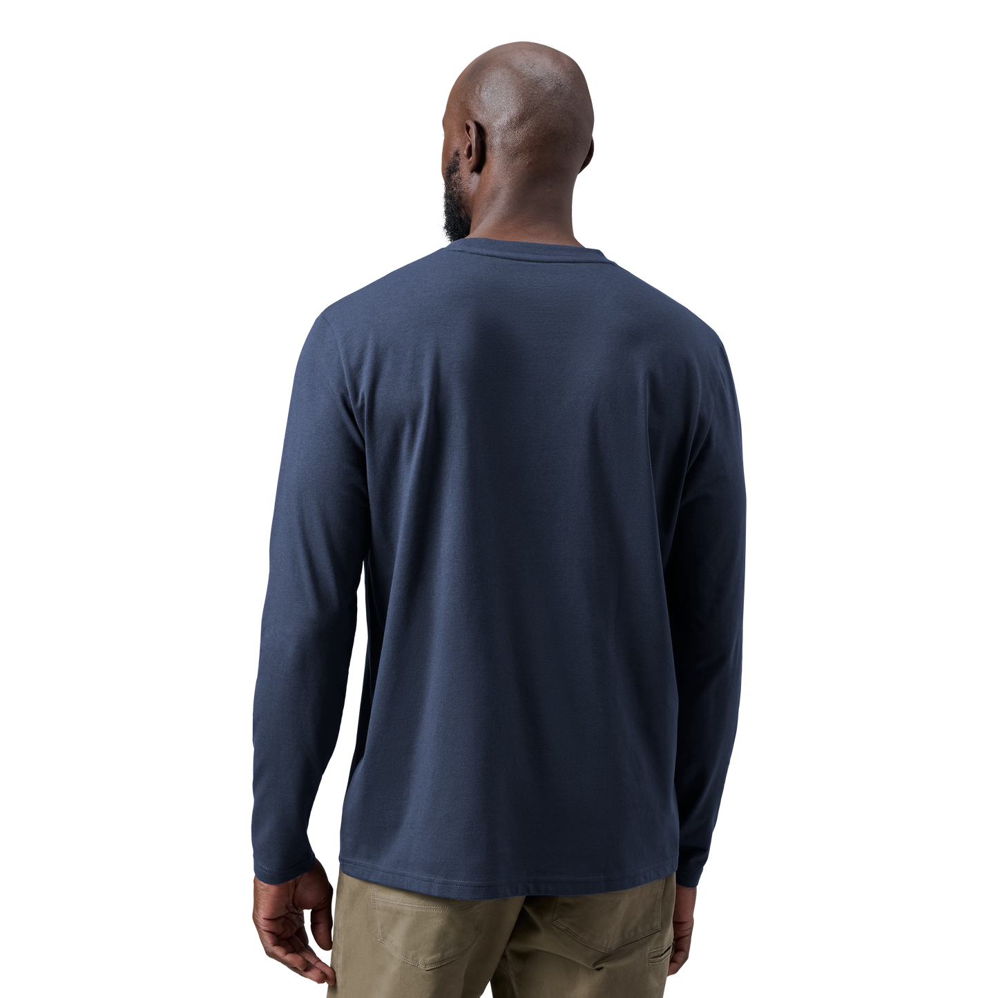 YETI Logo Badge Long Sleeve Shirt Navy