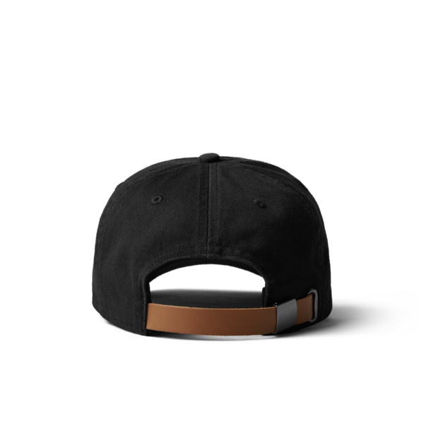 YETI Leather Logo Badge Hat Black Black