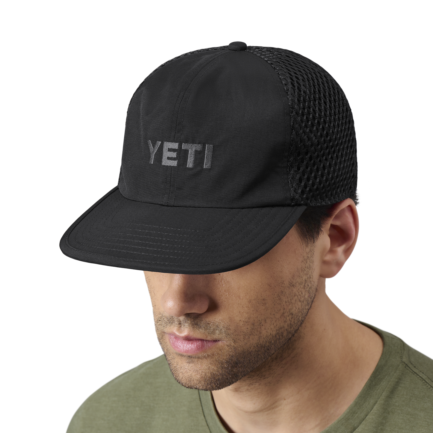 YETI Logo Performance Hat Black Black