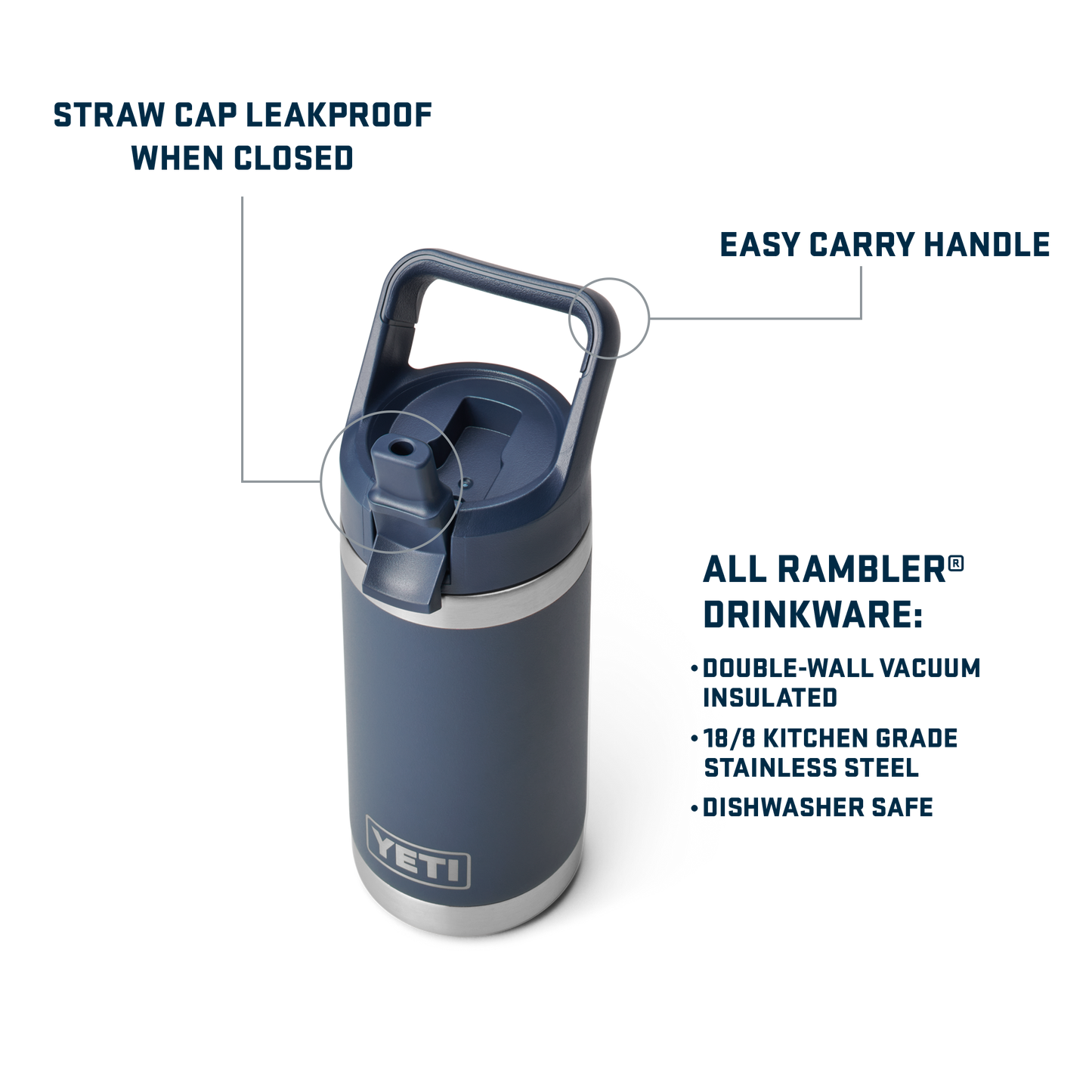 YETI Rambler® Jr 12 oz (354 ml) Insulated Kids' Water Bottle Moon Dust