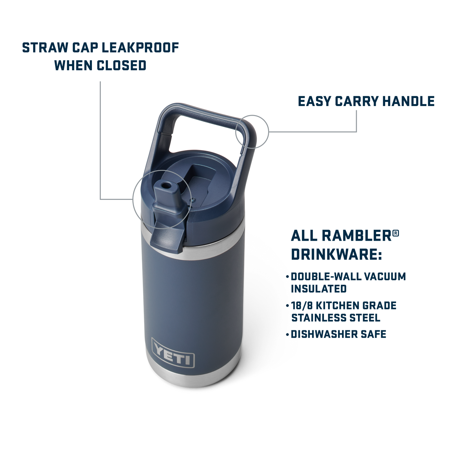 YETI Rambler® Jr 12 oz (354 ml) Insulated Kids' Water Bottle Moon Dust