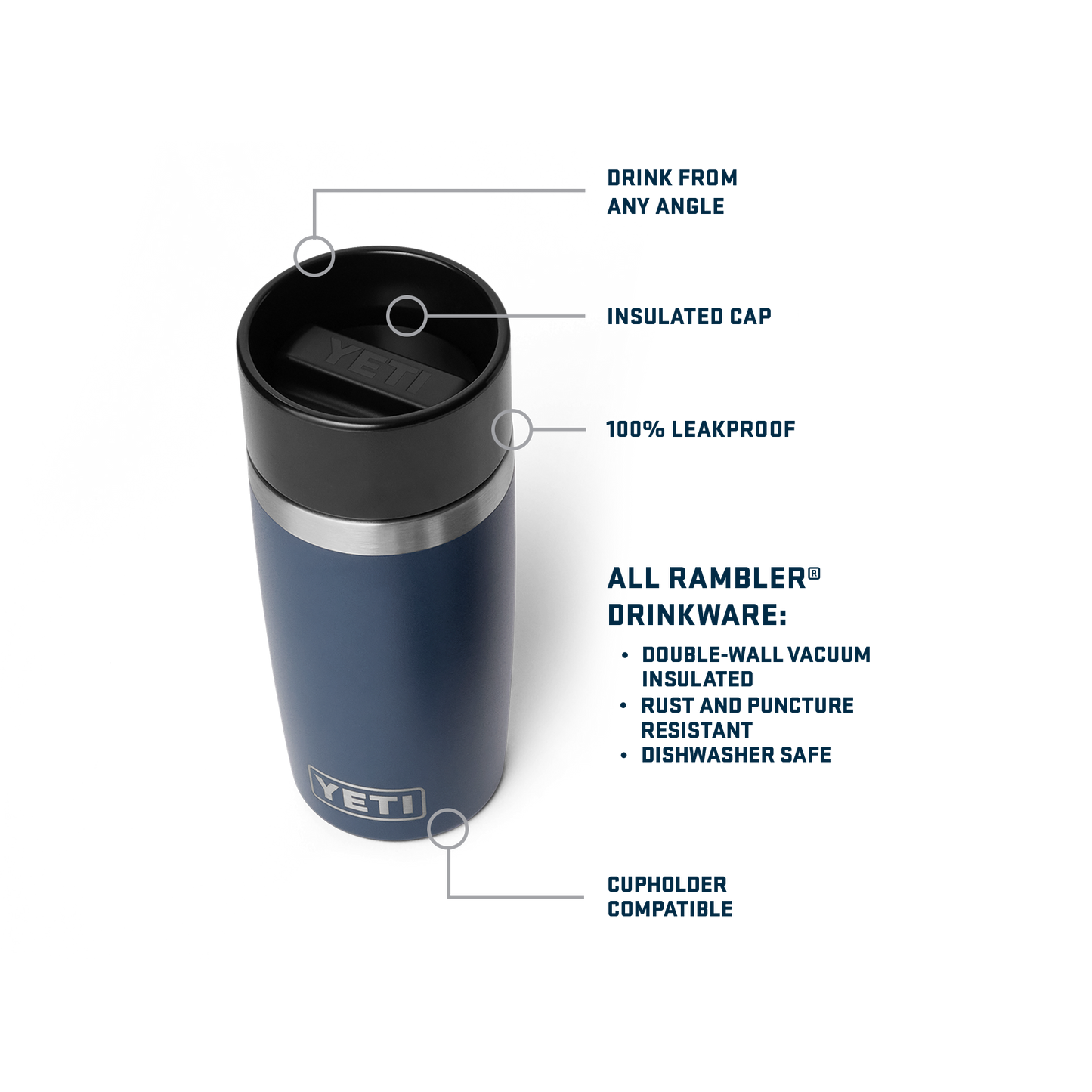 Rambler® 12 oz (354 ml) Travel Bottle Black