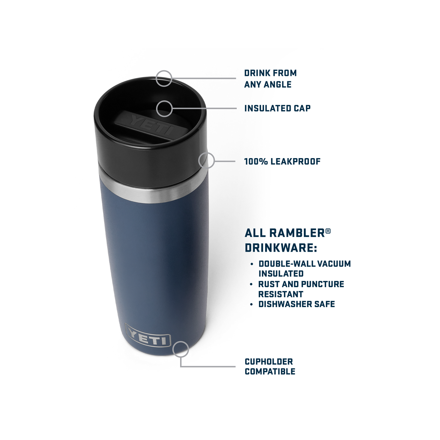 Rambler® 16 oz (473 ml) Travel Bottle Cape Taupe