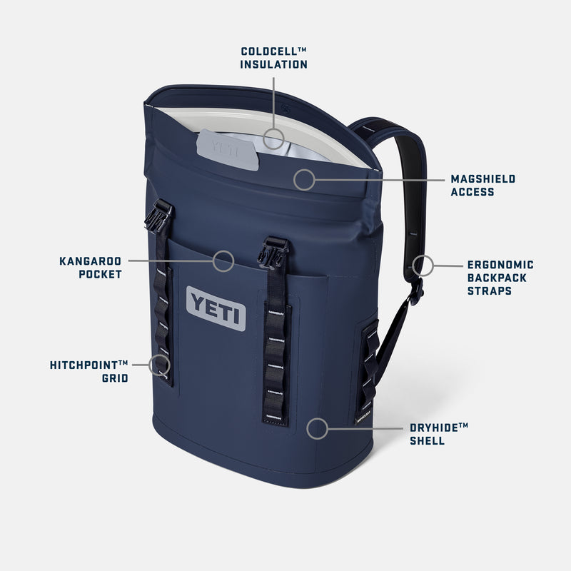 YETI Hopper® M12 Backpack Soft Cooler Stag Red