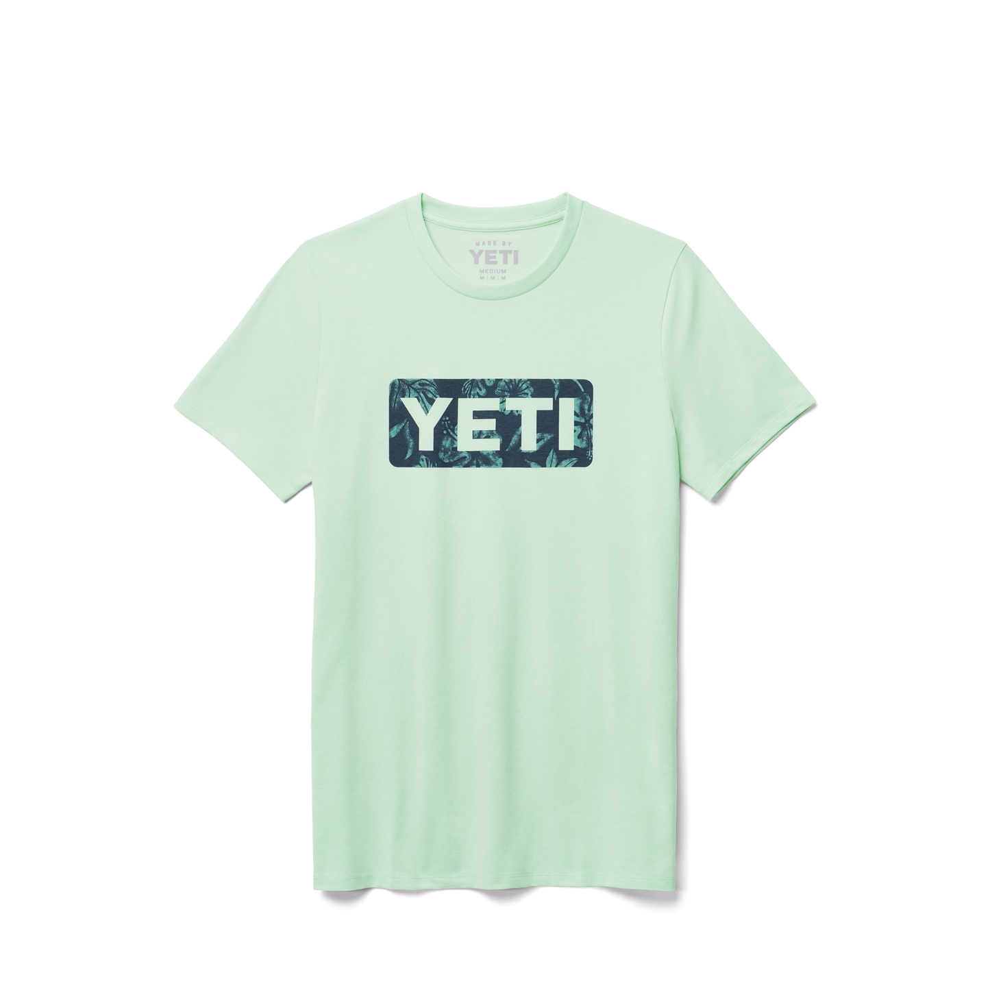 Womens Floral Logo Badge Short Sleeve T-Shirt Ice Blue