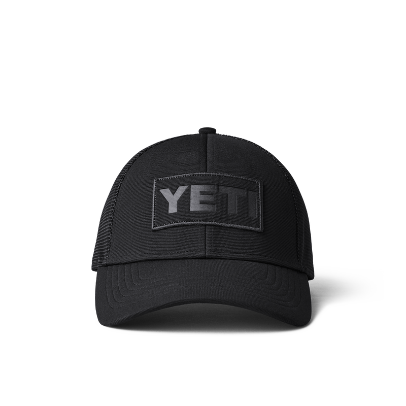 YETI Core Patch Trucker Hat Black on Black Black