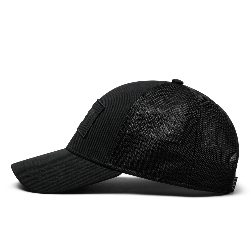 YETI Core Patch Trucker Hat Black on Black Black