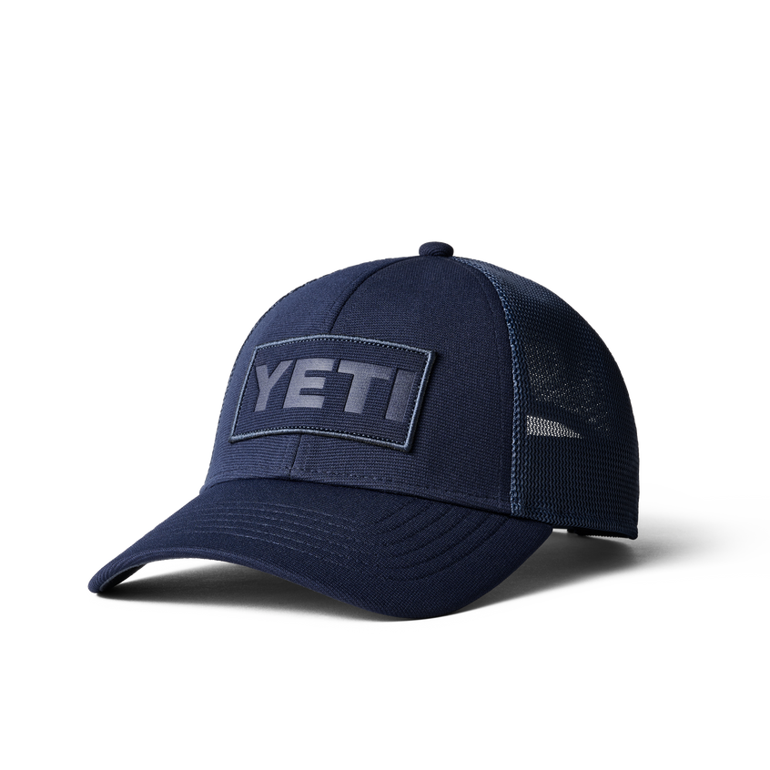 YETI Core Patch Trucker Hat Navy on Navy Navy