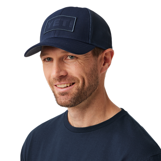 YETI Core Patch Trucker Hat Navy on Navy Navy