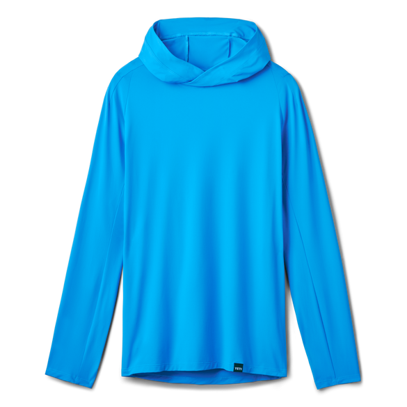 YETI Men's Hooded Ultra Lightweight Sunshirt Blue