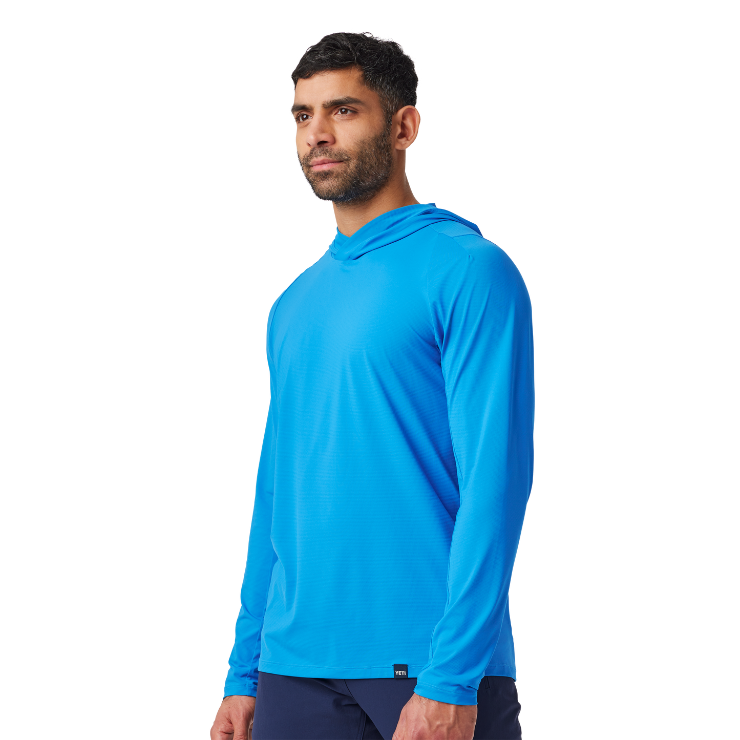 YETI Men's Hooded Ultra Lightweight Sunshirt Blue