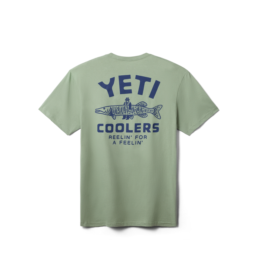 YETI Coolers® Reelin Feelin' Fishing Short Sleeve T-Shirt Olive