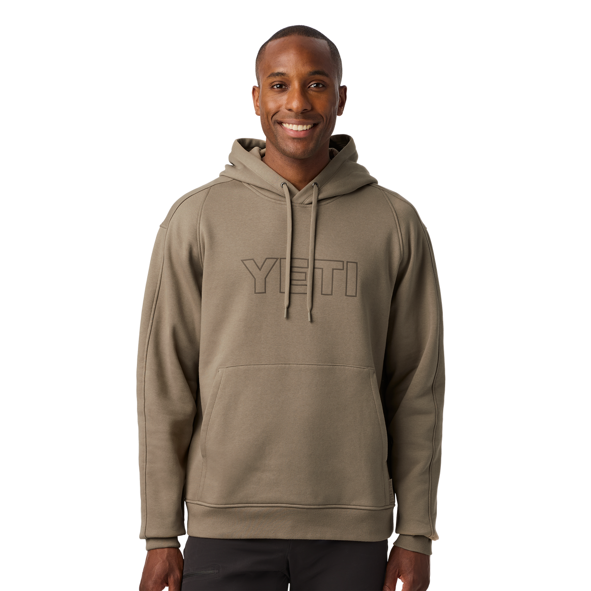 Yeti Ropa YETI® Logo Built for the Wild Fleece Hoodie Taupe | YETI Australia