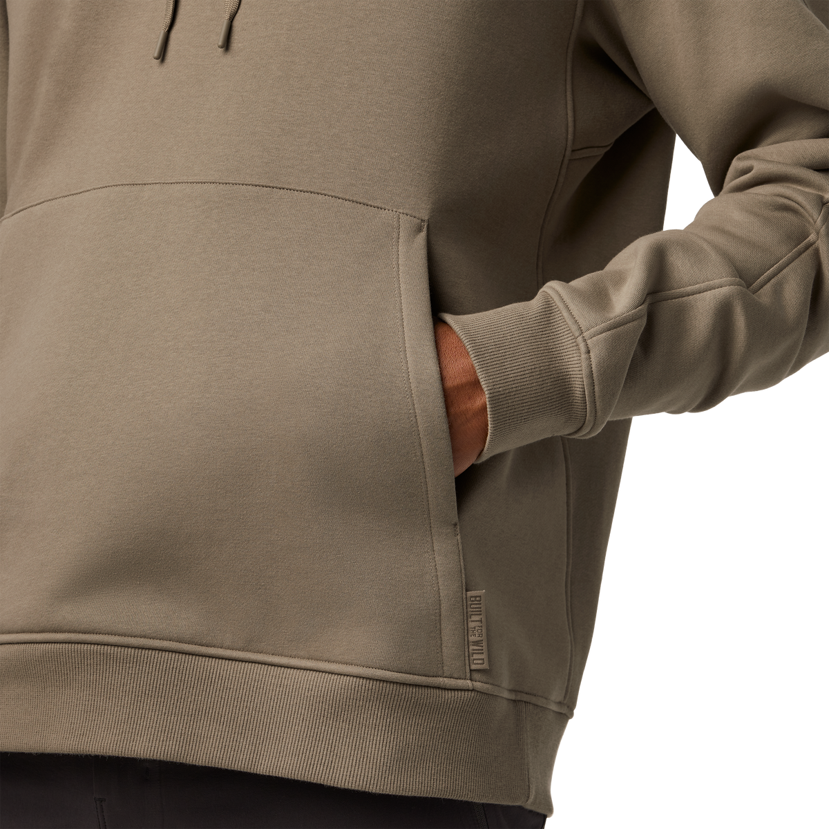 Yeti Ropa YETI® Logo Built for the Wild Fleece Hoodie Taupe | YETI Australia