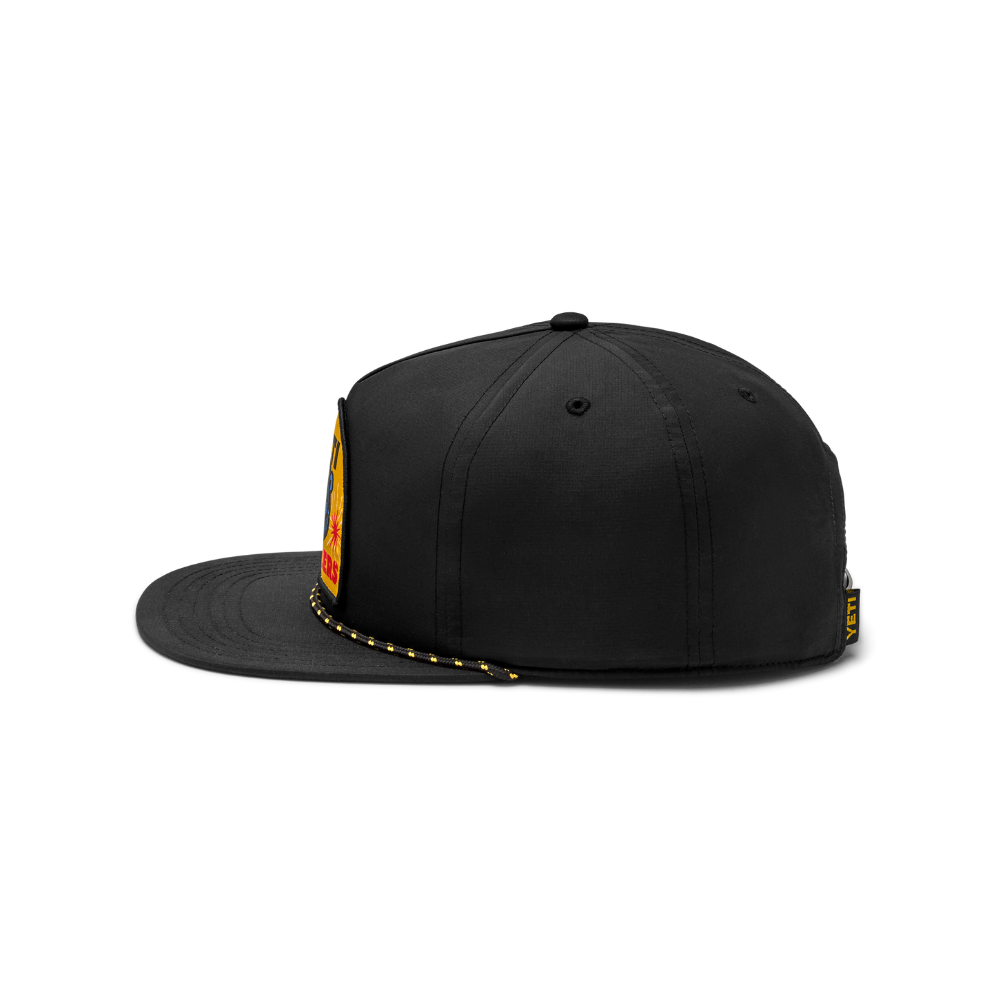 Black Bear Flat Brim Rope Hat Black Black