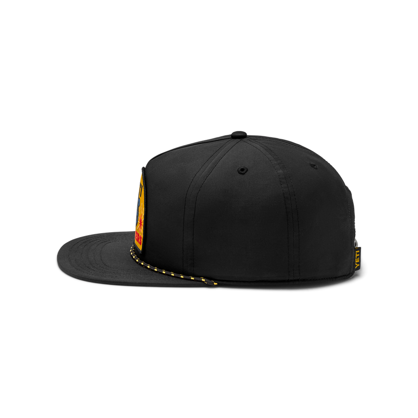 Black Bear Flat Brim Rope Hat Black Black