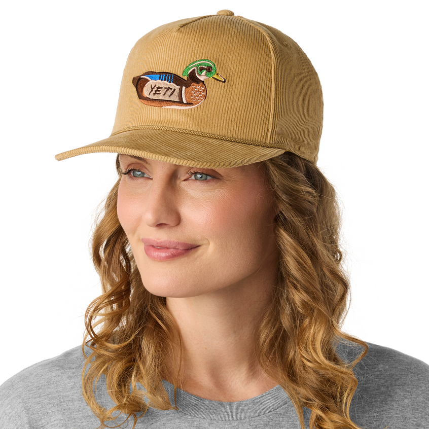 Duck Corduroy Flat Brim Hat Brown