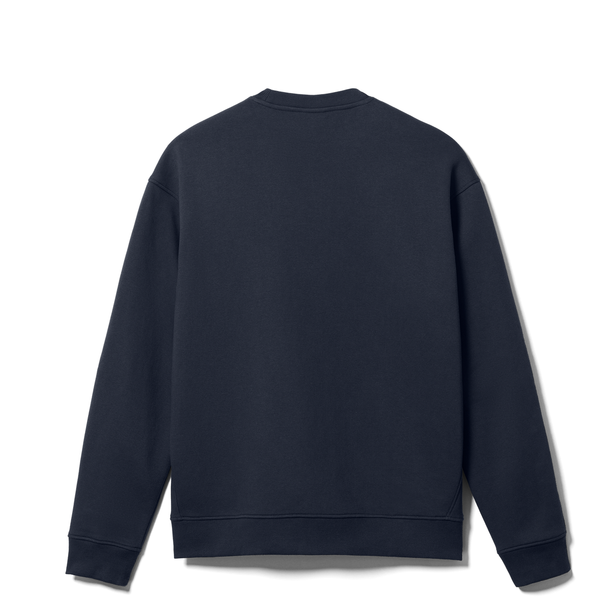 Logo Block Fleece Crew Neck Navy