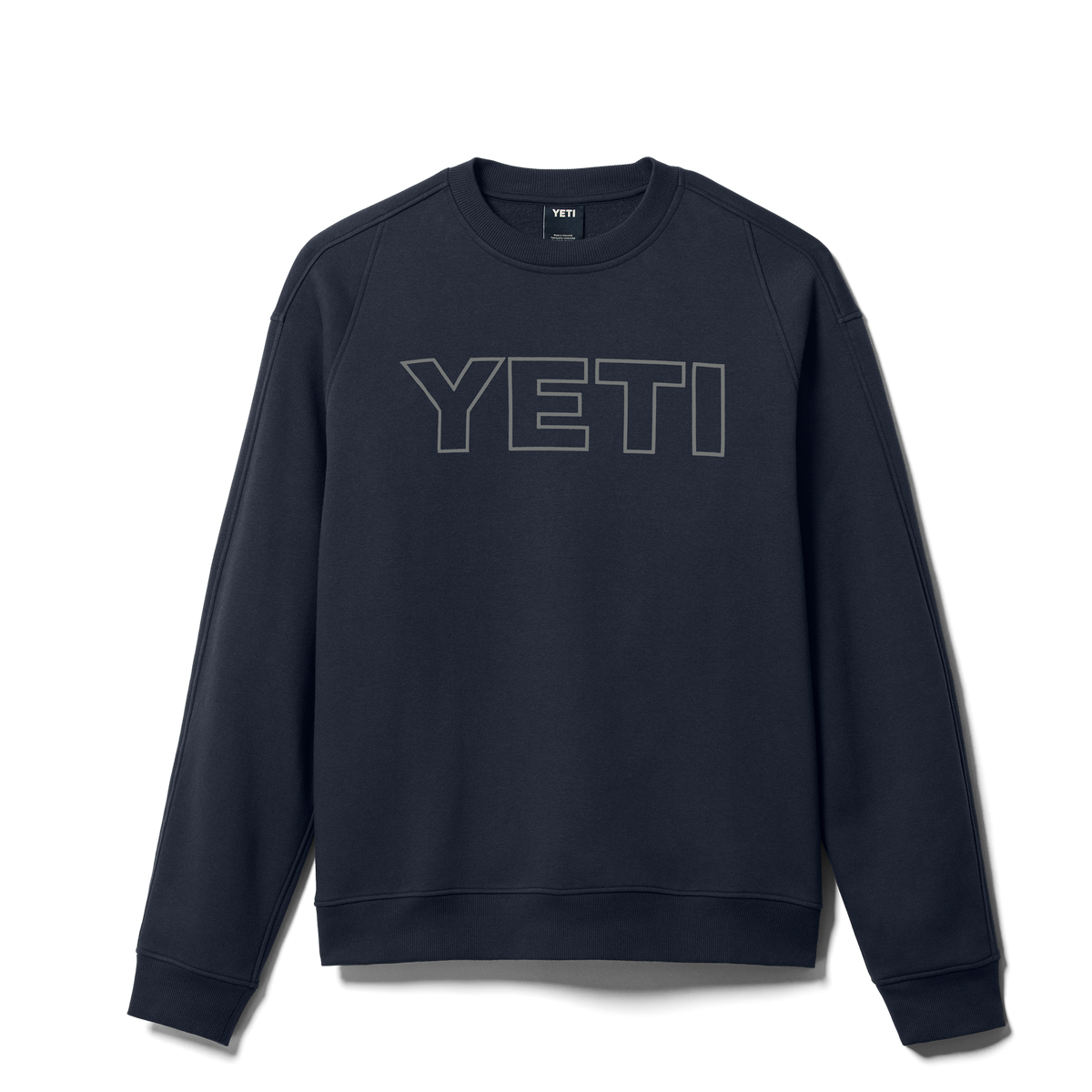 Logo Block Fleece Crew Neck Navy