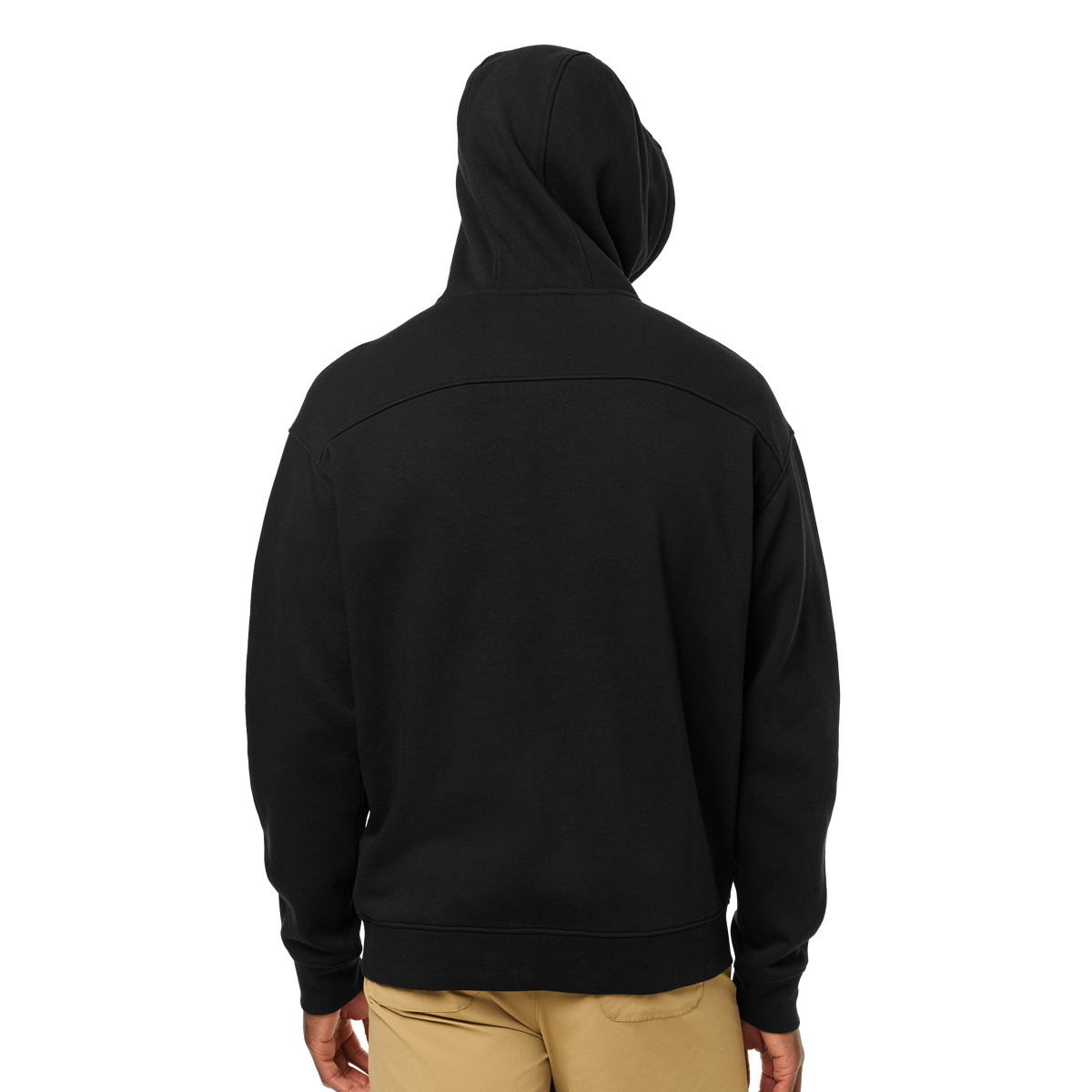 Logo Badge Full Zip Hoodie Black