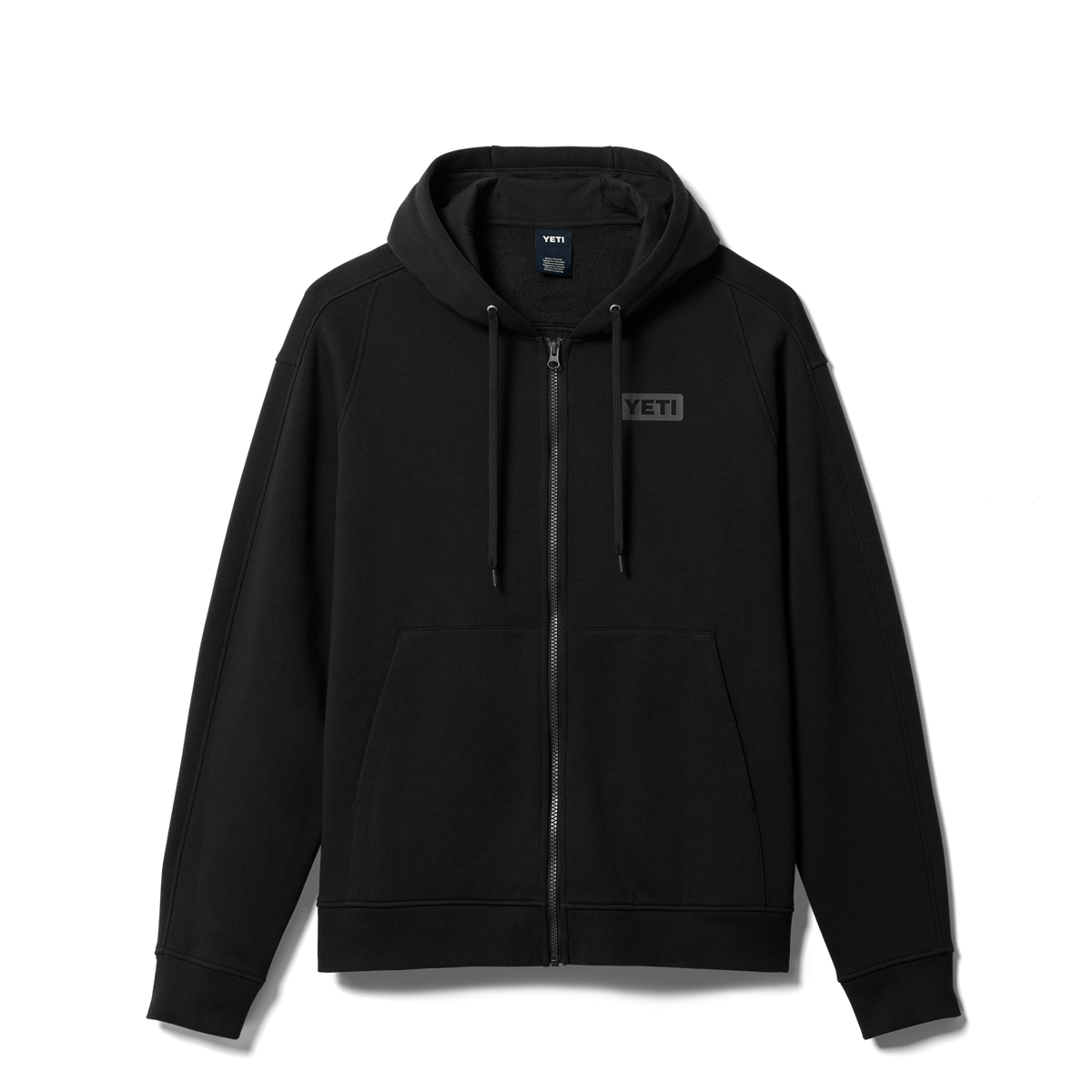 Logo Badge Full Zip Hoodie Black