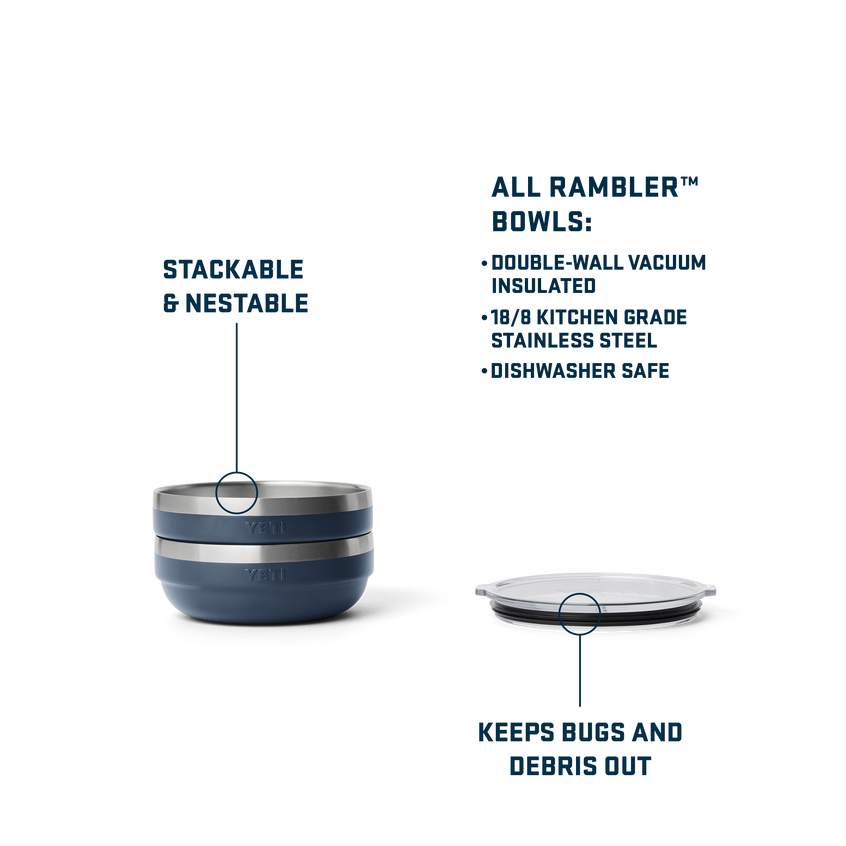 Rambler® Small Insulated Low Bowl White