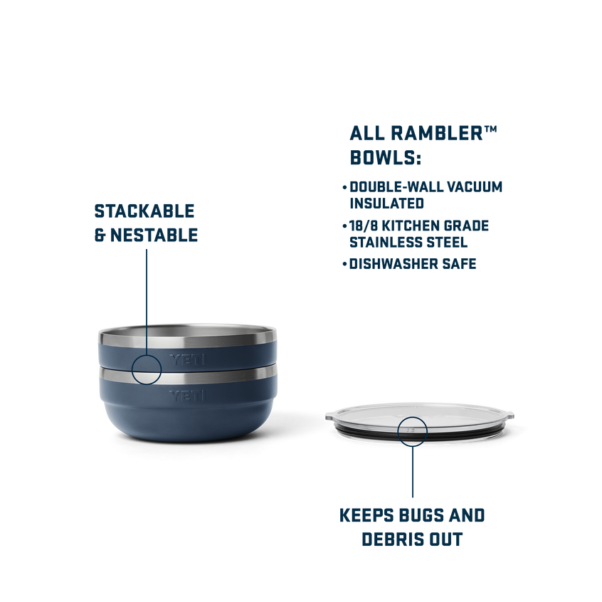 Rambler® Medium Insulated Low Bowl White