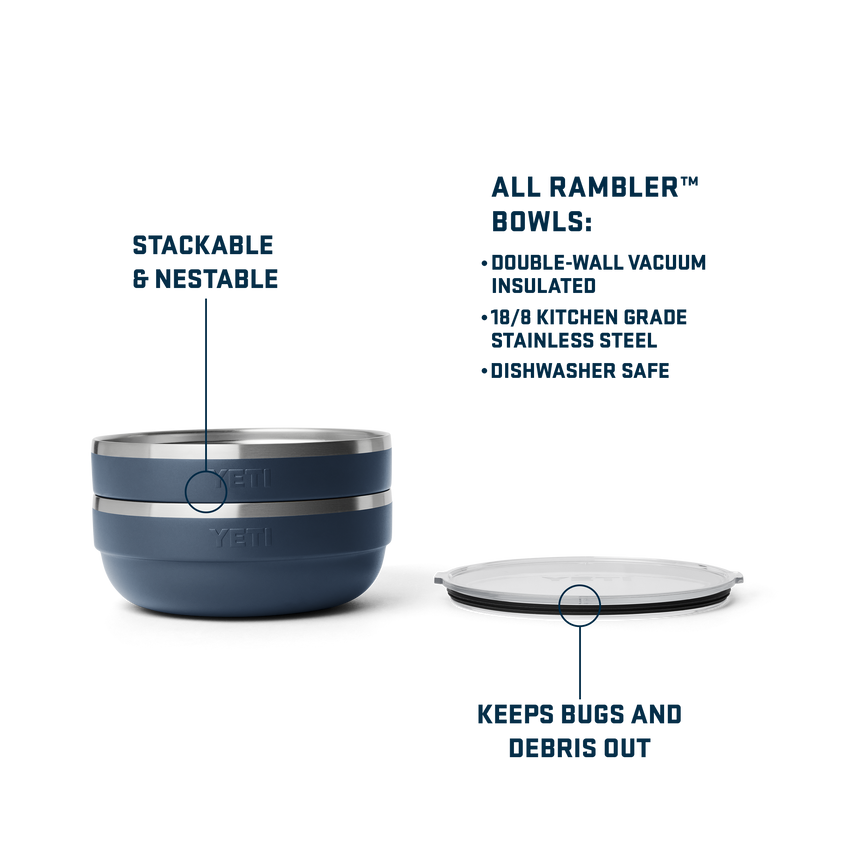 Rambler® Large Insulated Low Bowl White