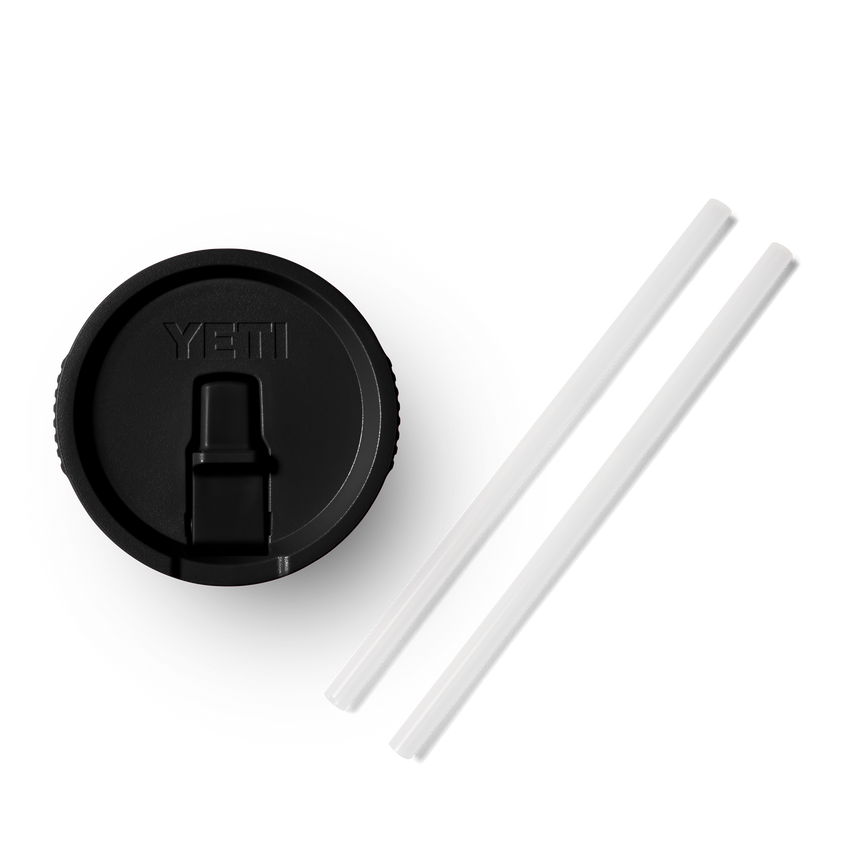 Large Travel Straw Lid Black