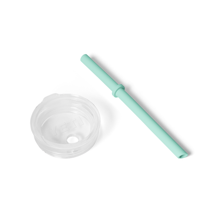 Small Silicone Straw Lid Seafoam