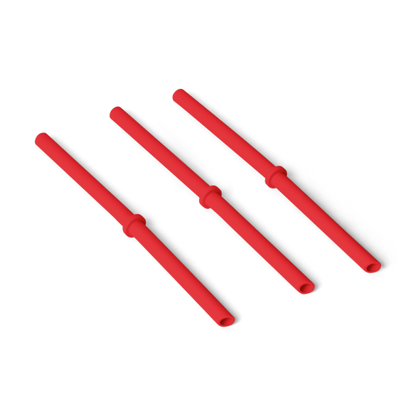 S/M Silicone Straw Pack Rescue Red
