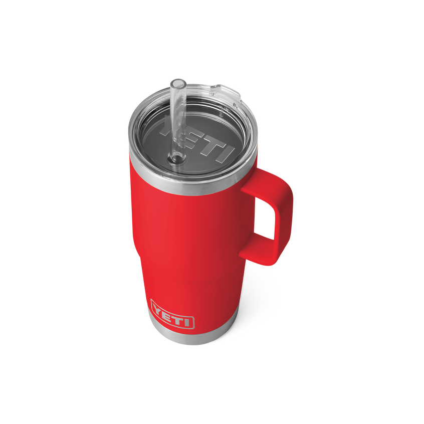 YETI 35 oz mug Power Pink STRAW LID Rambler Mug Cup Handle Limited Edition  NEW