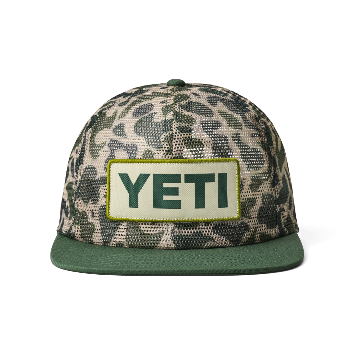 YETI Mesh Flat Brim Hat Green Camo