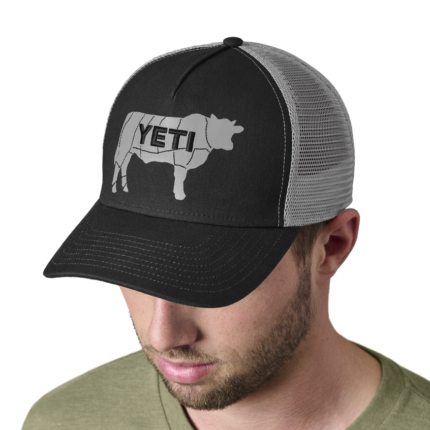 YETI Mid Pro Trucker Hat Black Black