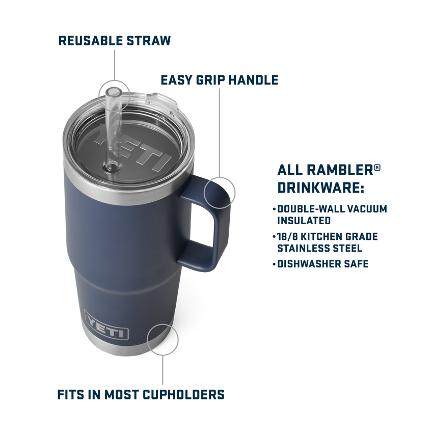 Rambler® 25 oz (739 ml) Straw Mug Charcoal