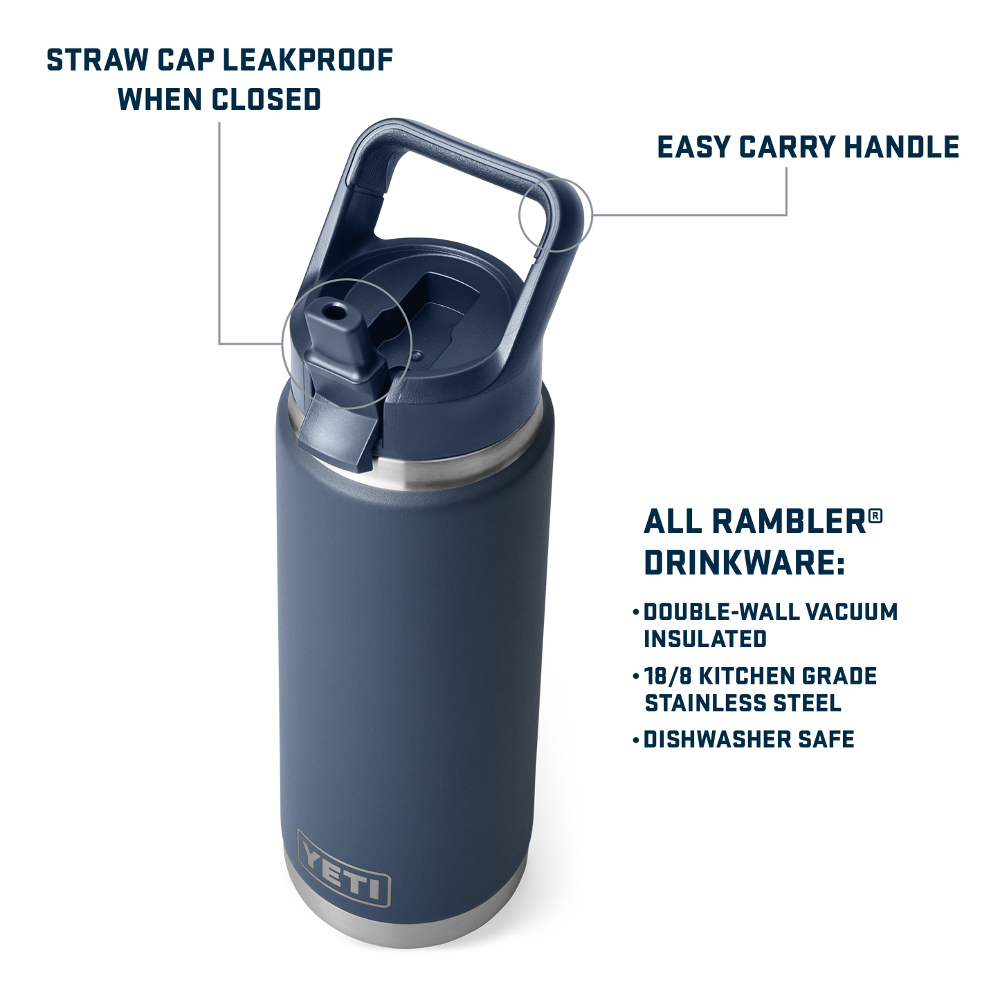 YETI Rambler® 26 oz (769 ML) Straw Bottle Venom