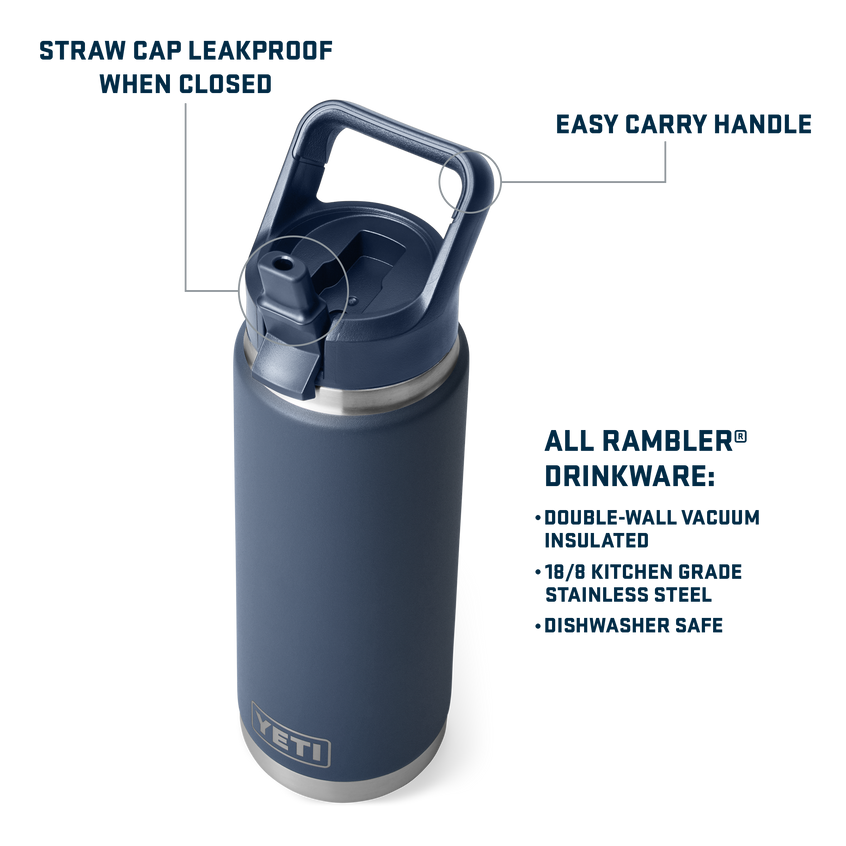 YETI Rambler® 26 oz (769 ML) Straw Bottle Papaya