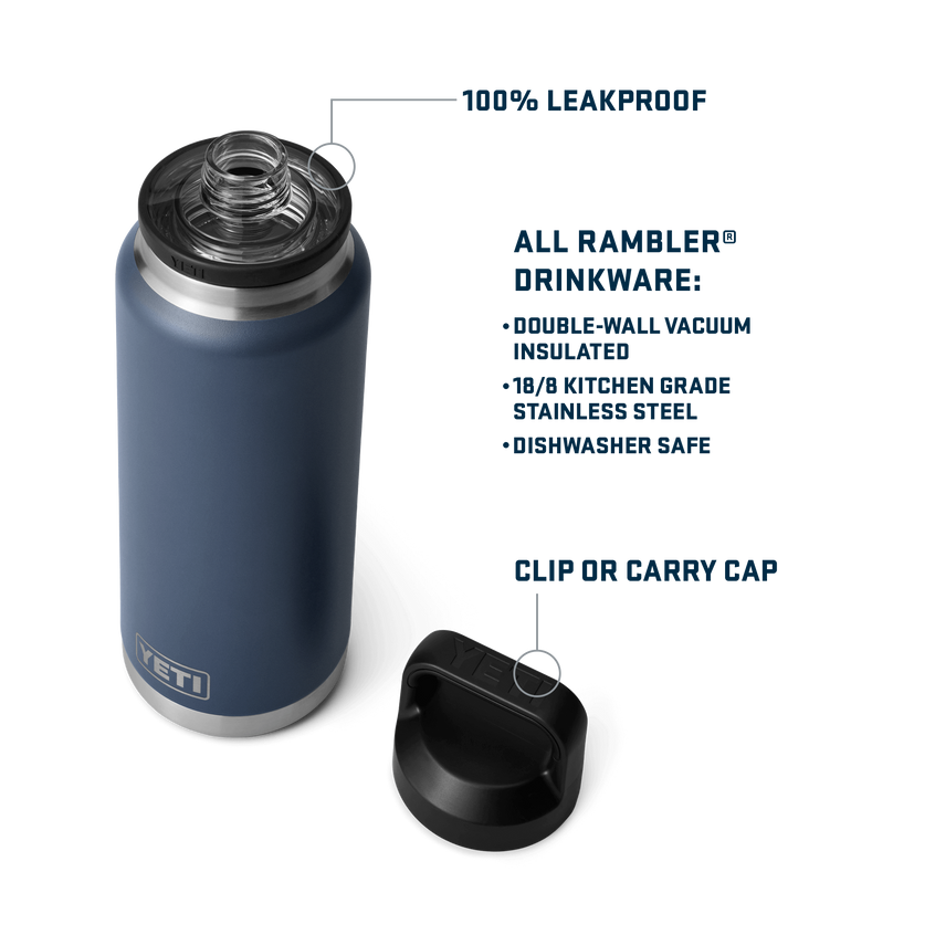 YETI Rambler® 36 oz (1 L) Bottle With Chug Cap Stag Red