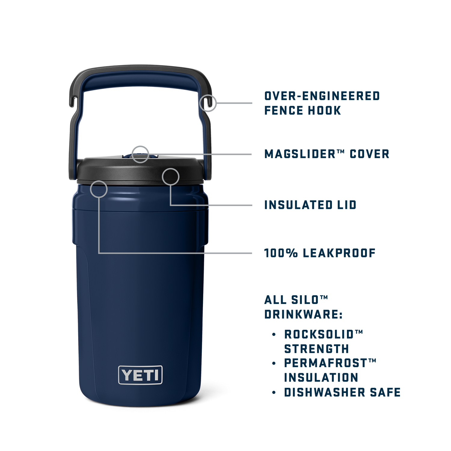 Silo™ 40 oz (1.1 L) Jug with Straw Cap Black