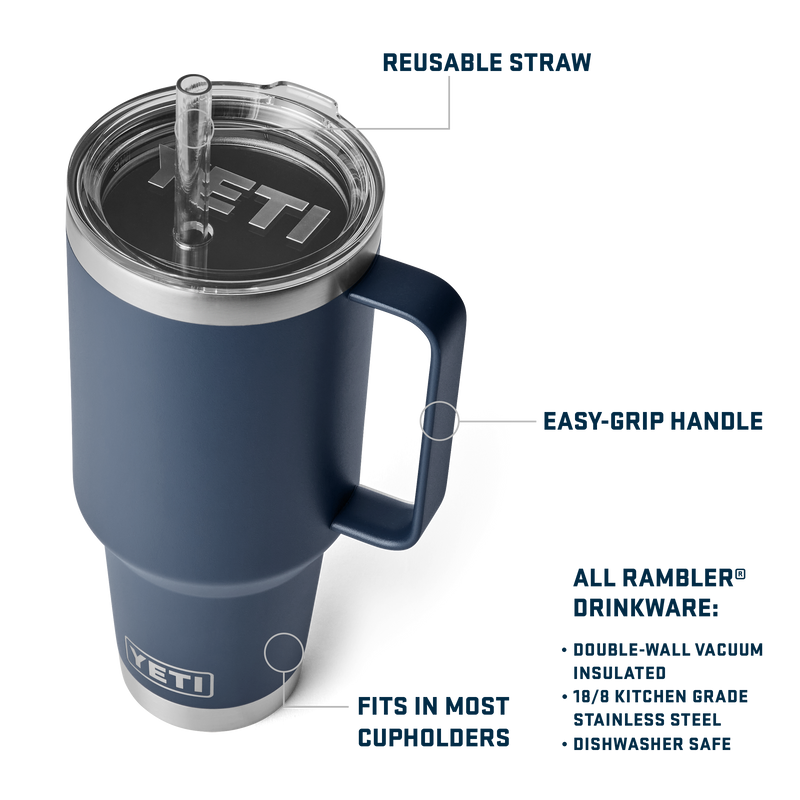 YETI Rambler® 42 oz (1.2L) Straw Mug Rescue Red