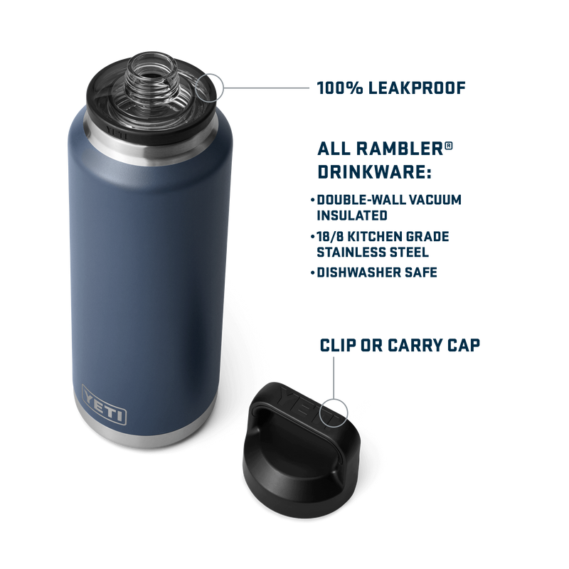 YETI Rambler® 46 oz (1.4 L) Bottle With Chug Cap Stag Red