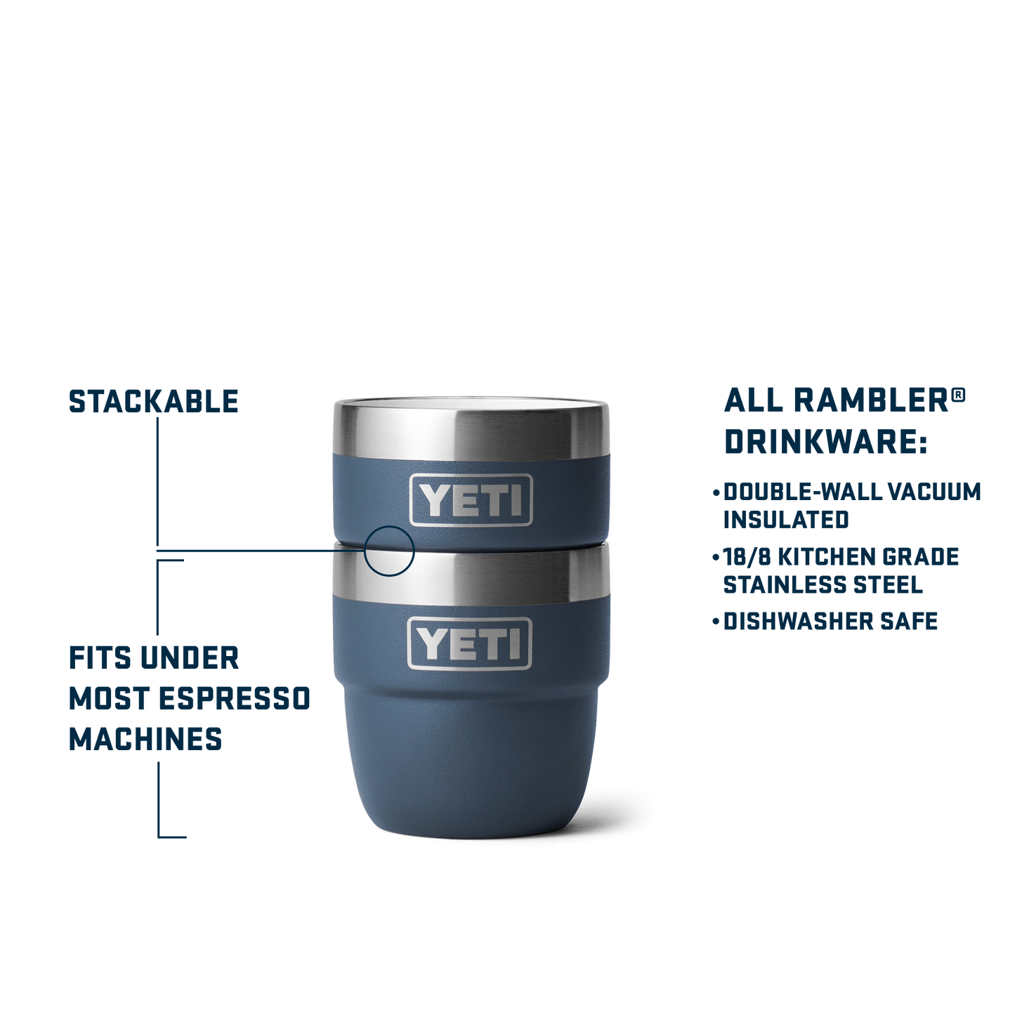 YETI Rambler® 4 oz (118 ml) Stackable Cups Cape Taupe