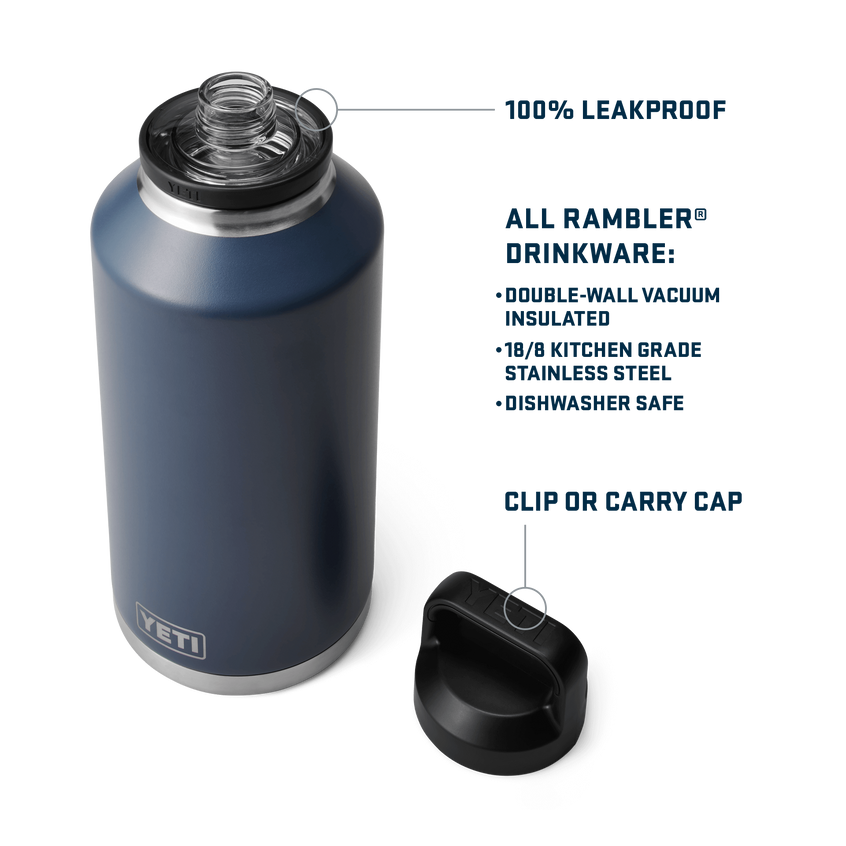 YETI Rambler® 64 oz (1.9 L) Bottle With Chug Cap Stag Red