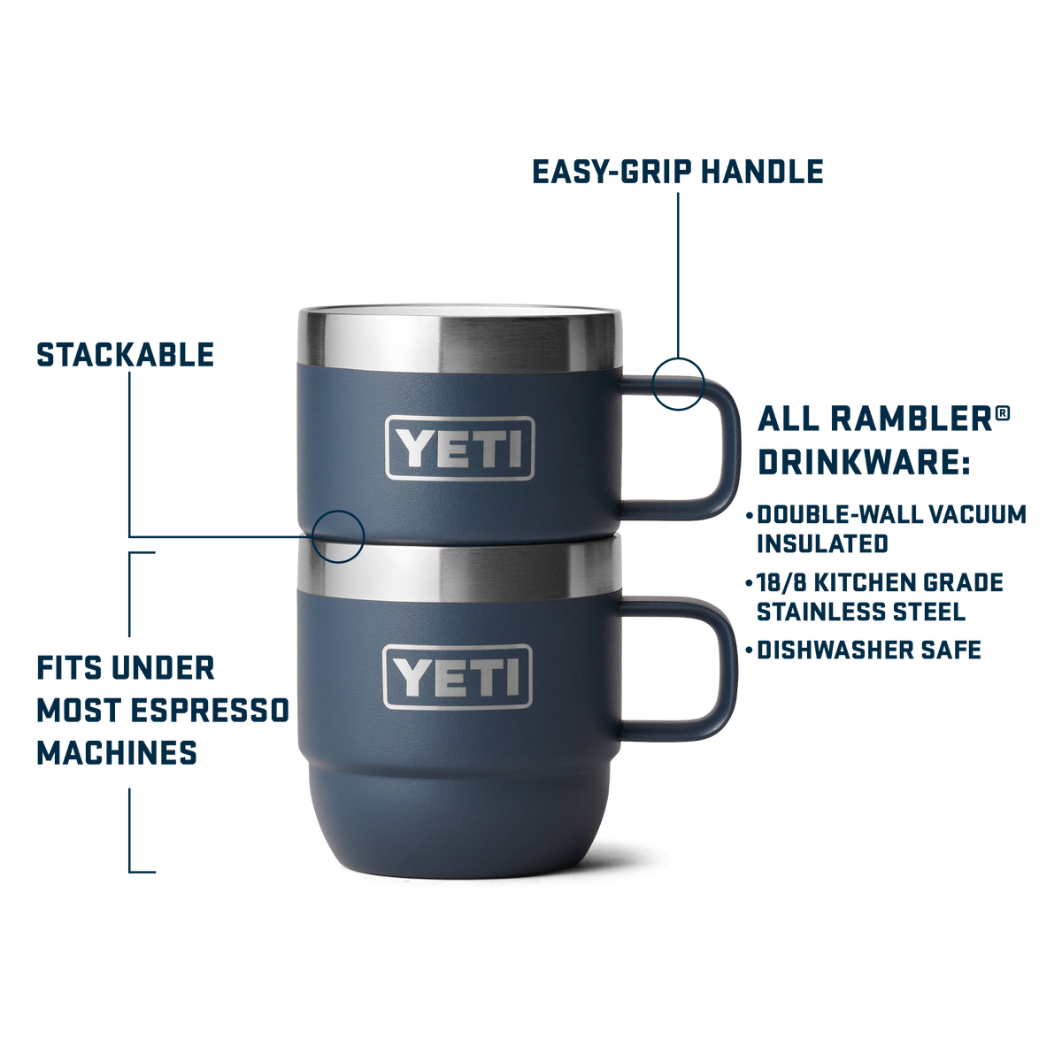 YETI Rambler® 6 oz (177 ml) Stackable Mugs Tahini