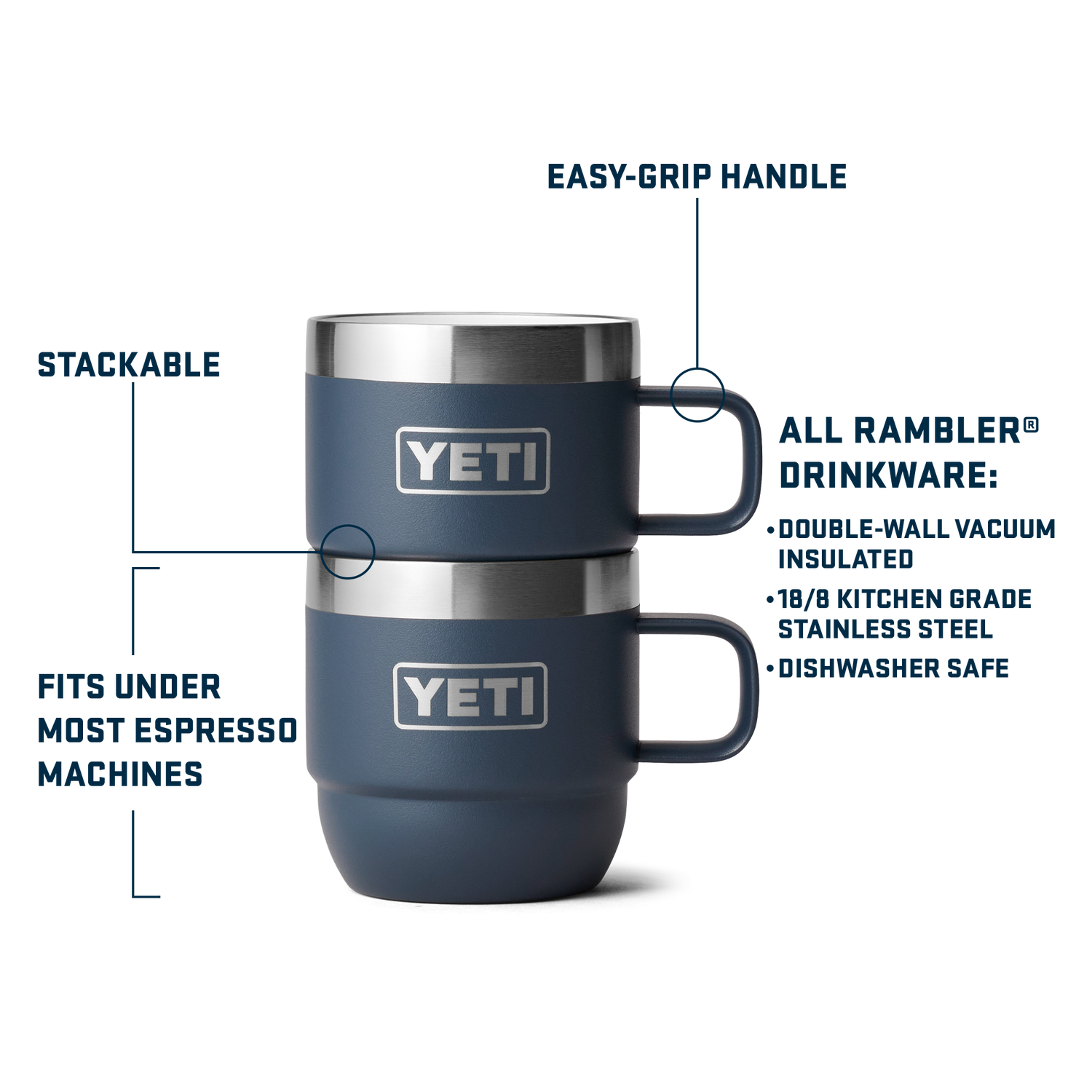 YETI Rambler® 6 oz (177 ml) Stackable Mugs Rescue Red